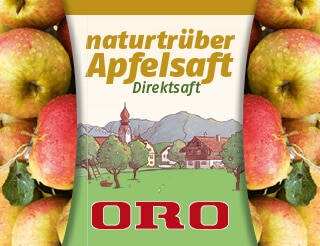 ORO Naturtrüber Apfelsaft Direktsaft, 100% Fruchtanteil