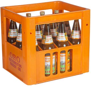 ORO Orangensaft aus Konzentrat 1,0L in Träger mit 12 Flaschen